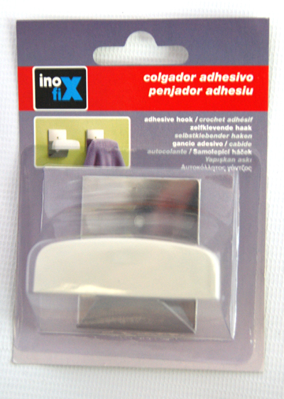 COLGADOR ADHESIVO (BL.1 u)  2045-BLANCO