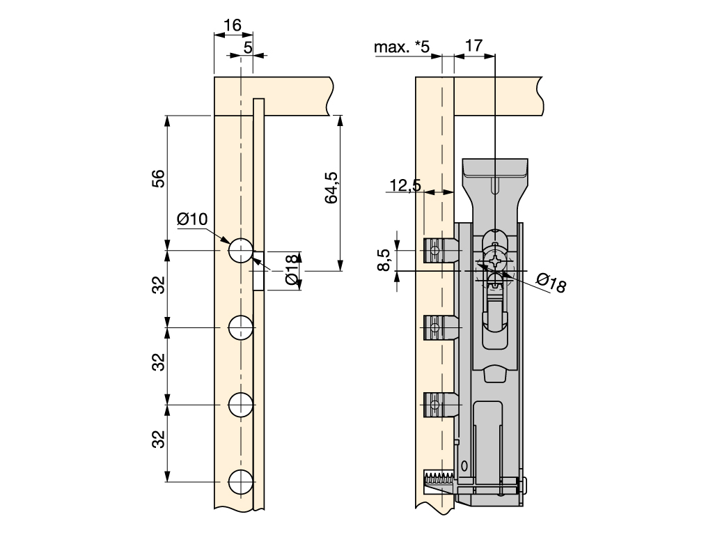 COLGADOR TRASERA C1+CHAPA DOBLE CR002 2