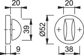 CONDENA C/ROSETA 42 KS F1 HOPPE 2803608 2