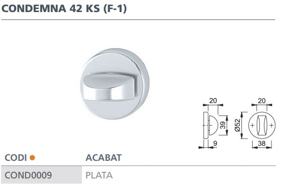 CONDENA C/ROSETA 42 KS F1 HOPPE 2803608 3