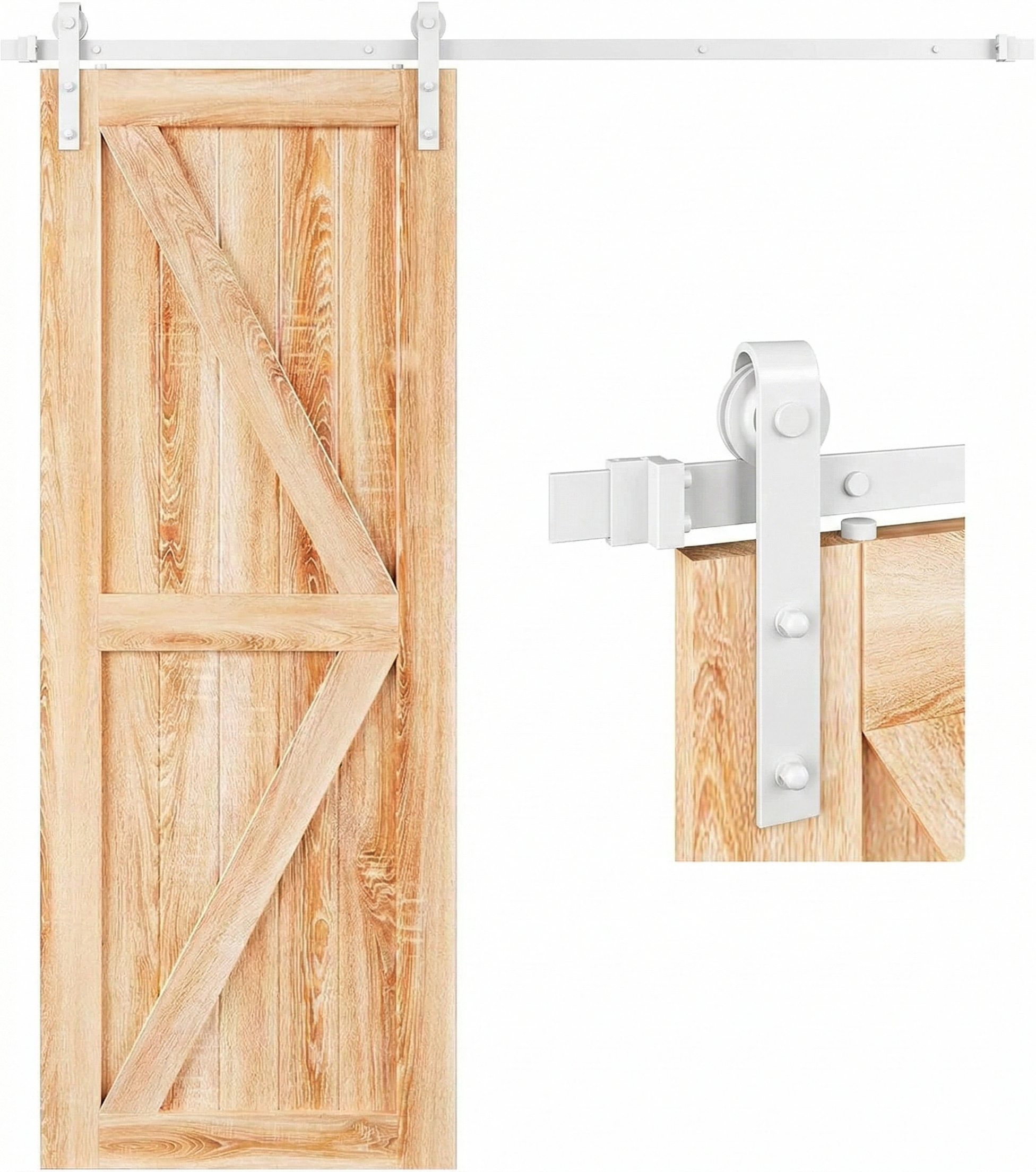 Corredera rustica r80/2000  blanco