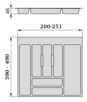 CUBERTERO UNIVERSAL GRIS A.M-300 2