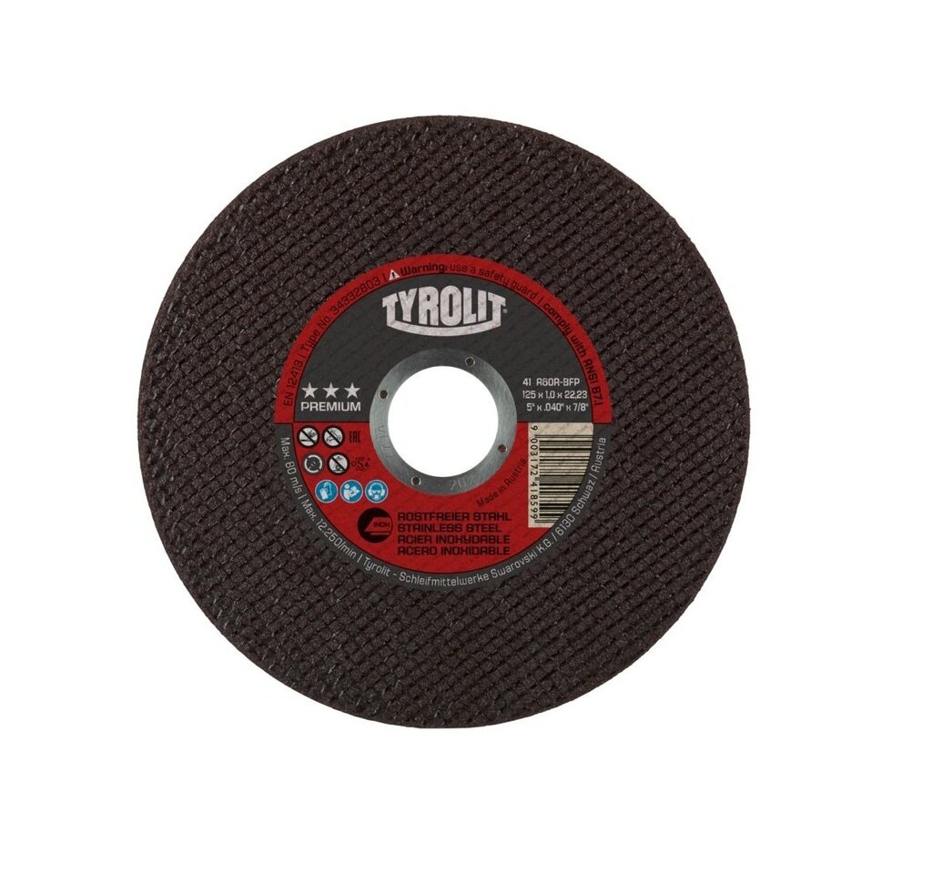 DISCO CORTE ACERO/INOX PRE125 X 1 X 22 P