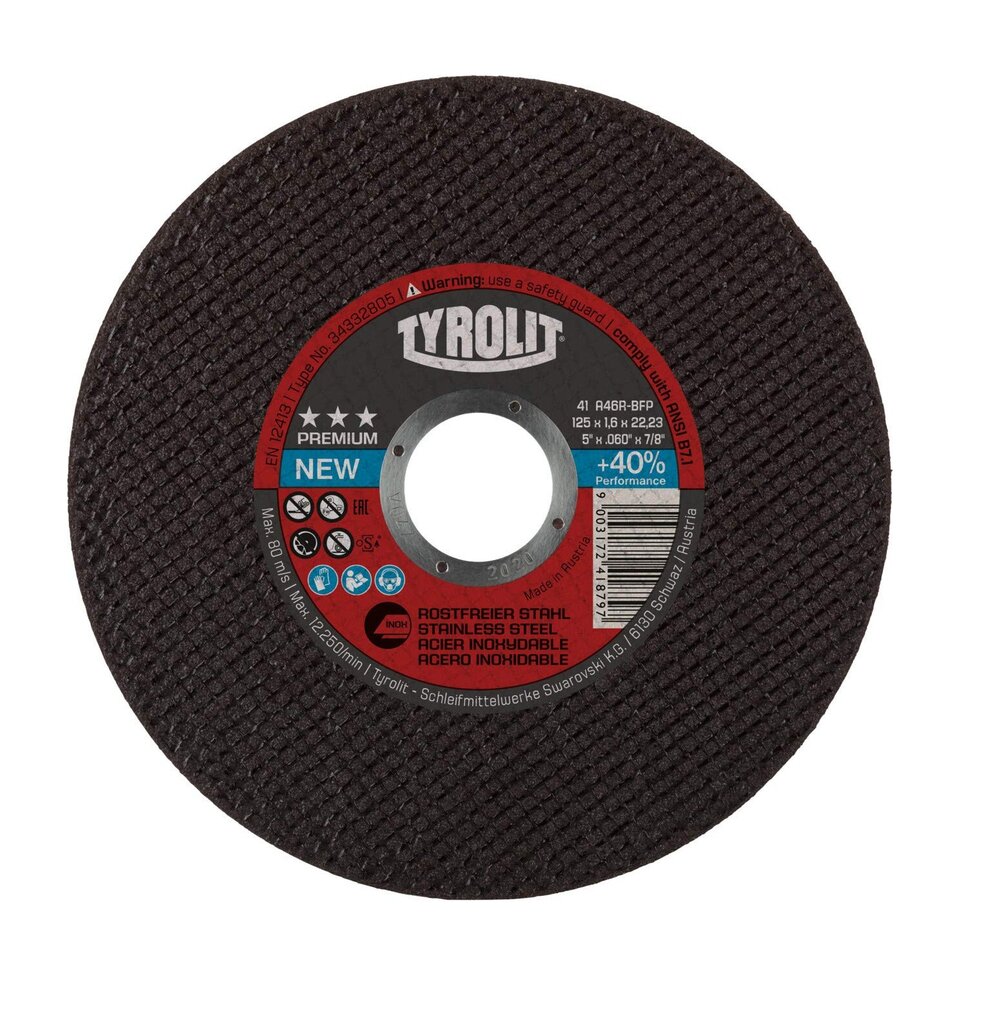 DISCO CORTE ACERO/INOX PRE178 X 1,6 X 22