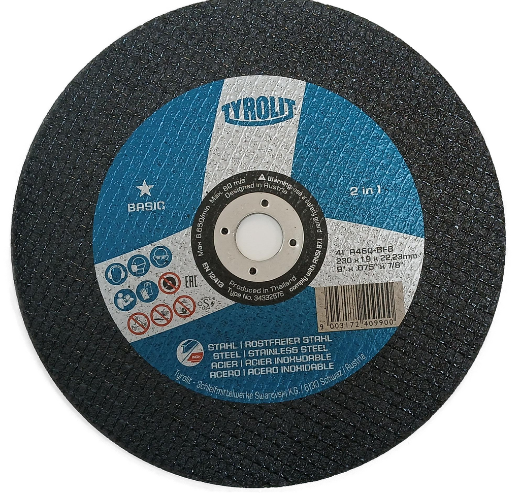 DISCO CORTE INOX BASIC    230 X 1,9 X 22