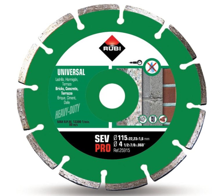 DISCO DIAMANTE CORTE SECO GENERAL OBRA SEGMENTADO Ø 115 MM PRO 25915 1