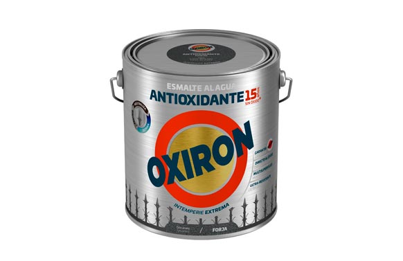 ESMALTE ANTIOXIDANTE AGUA OXIRON FORJA 2,5 L GRIS ACERO 01F020225/5805954 1