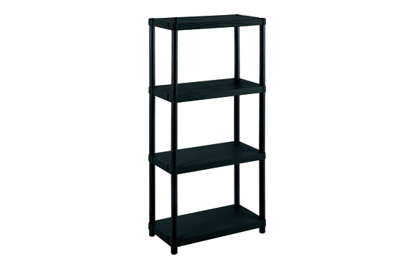 ESTANTERIA RESINA NEGRA 5 60 X 30 X 165