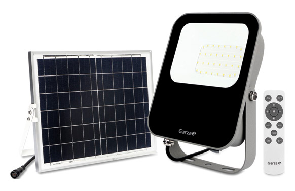 FOCO PROYECTOR LED SOLAR PIP65 LUZ FRIA