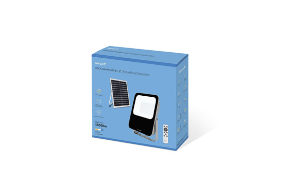 FOCO PROYECTOR LED SOLAR PROGRAMABLE IP65 LUZ FRIA 1300LM 60W 401292G 1
