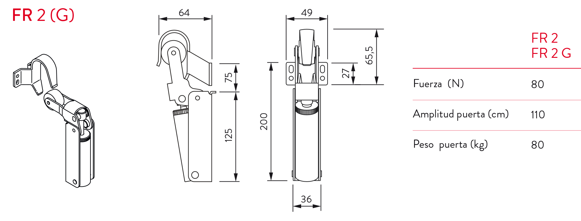 FRENO RETENEDOR FR 2 ORO 0212.02 2