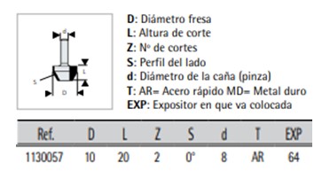 FRESA VIRUTEX 11.30.057 2