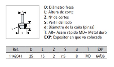 FRESA VIRUTEX 11.42.041 2