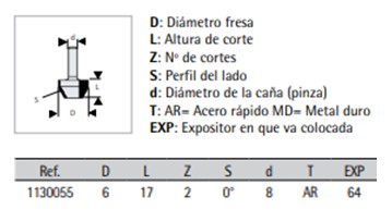 FRESA VIRUTEX 11.30.055 2