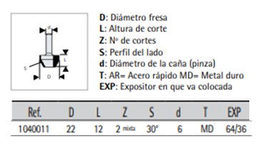 FRESA VIRUTEX 10.40.011 2