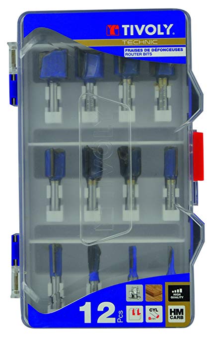 FRESA MADERA STR ESTUCHE 12 PZ. EJE 8MM