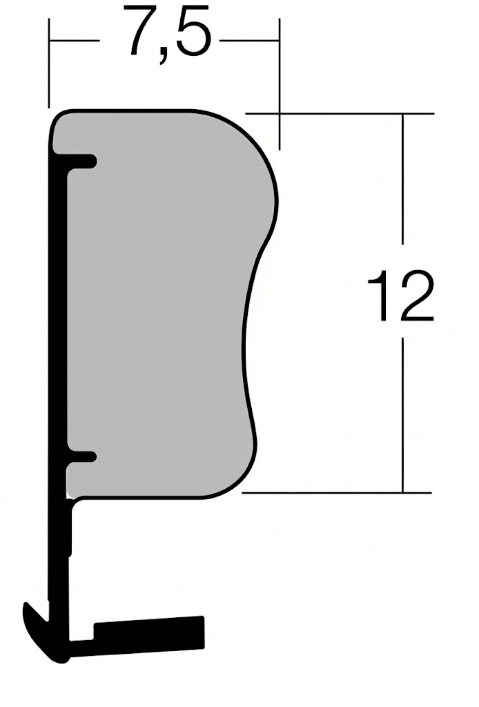 GOMA PROFILEN QL-3053 MARRON  (RAL 8019) 2