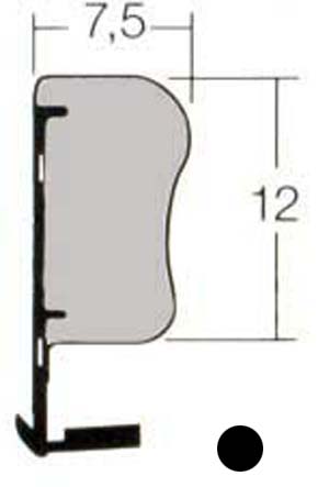 Goma profilen ql-3053 negro   (ral 9005)