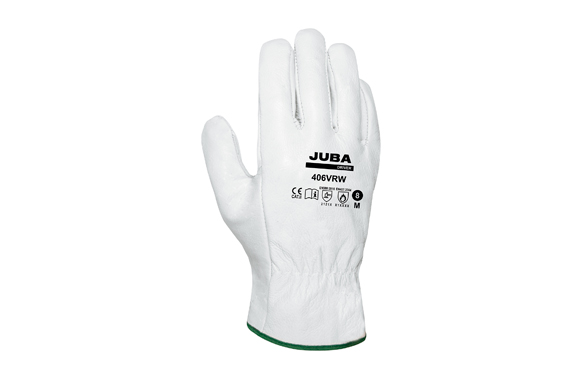 Guante piel flor vacuno driver natural