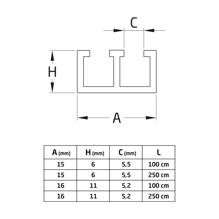 GUIA CORREDERA PVC 11-1 MT.BLANCO 20877 2