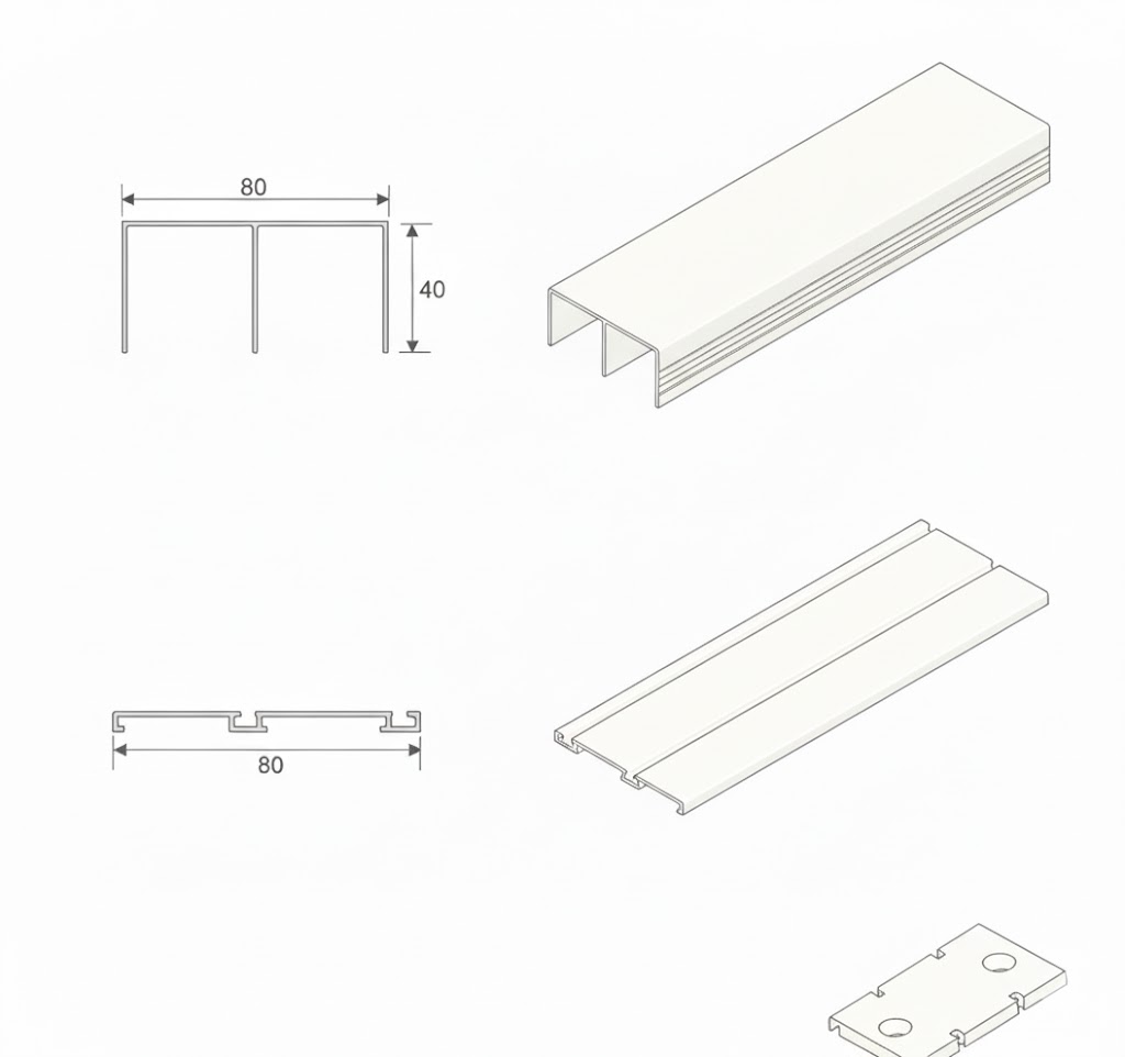 GUIA KIT GS80-GI80       BLANCO 2 MTS