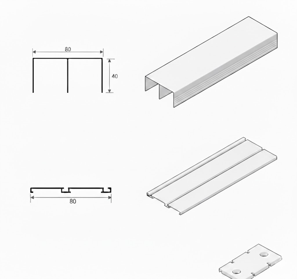 GUIA KIT GS80-GI80       BLANCO 3 MTS