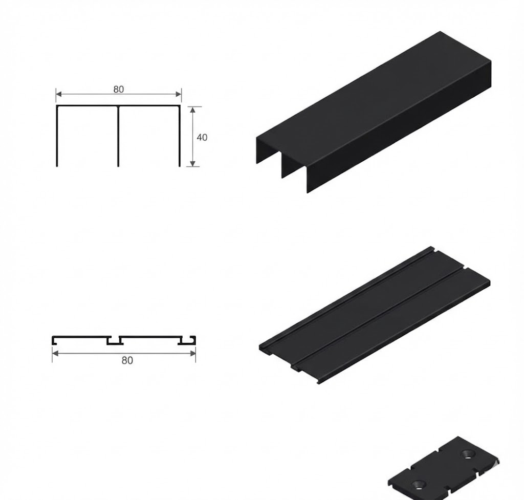 GUIA KIT GS80-GI80 NEGRO MATE   3 MTS