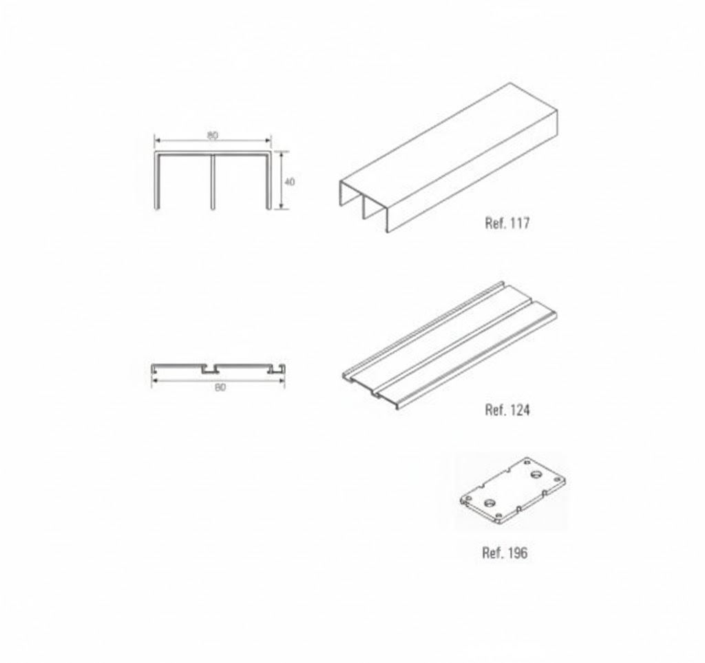 GUIA KIT GS80-GI80 BLANCO MATE 9003 2MTS