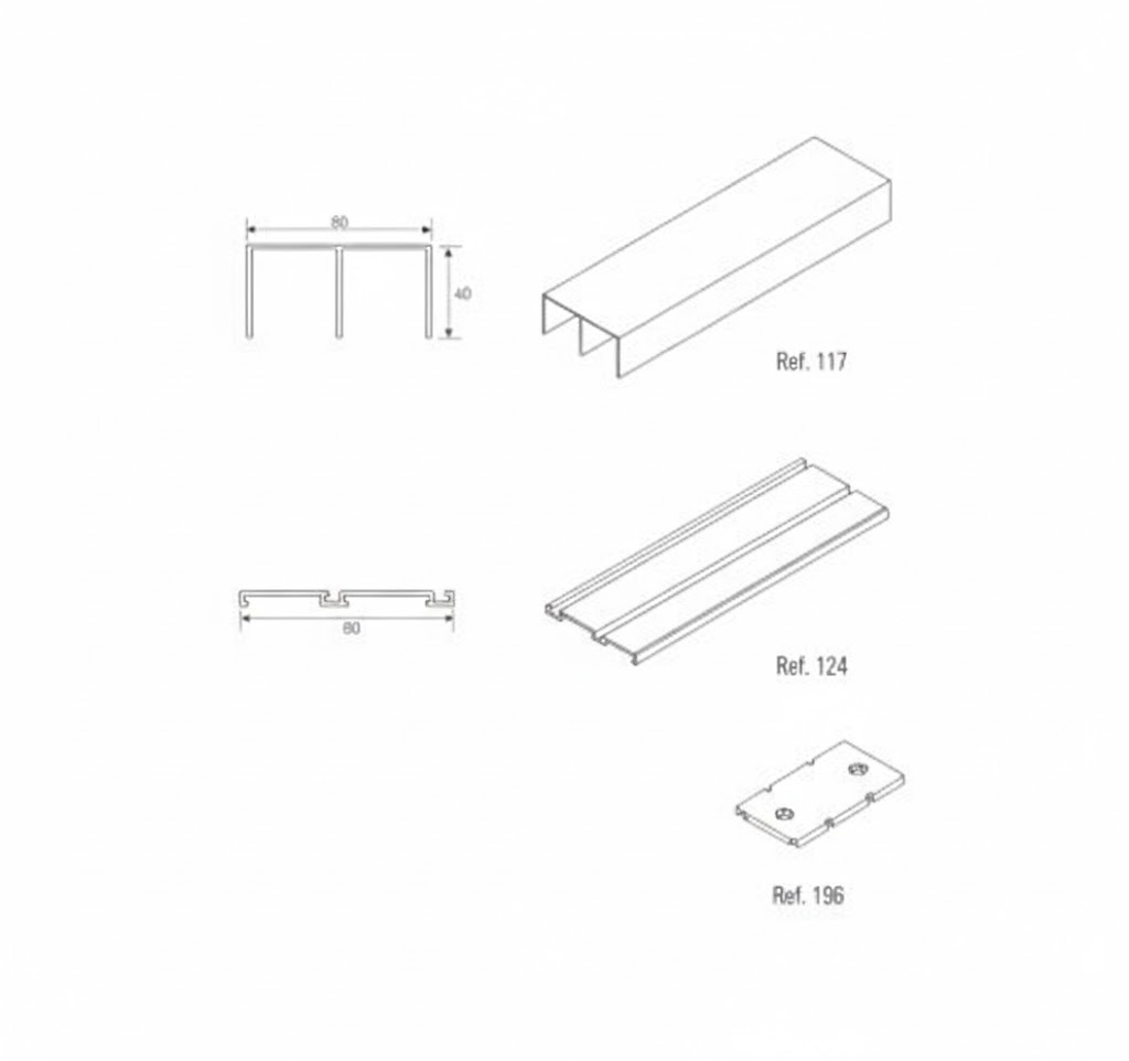 GUIA KIT GS80-GI80 BLANCO MATE 9003 3MTS