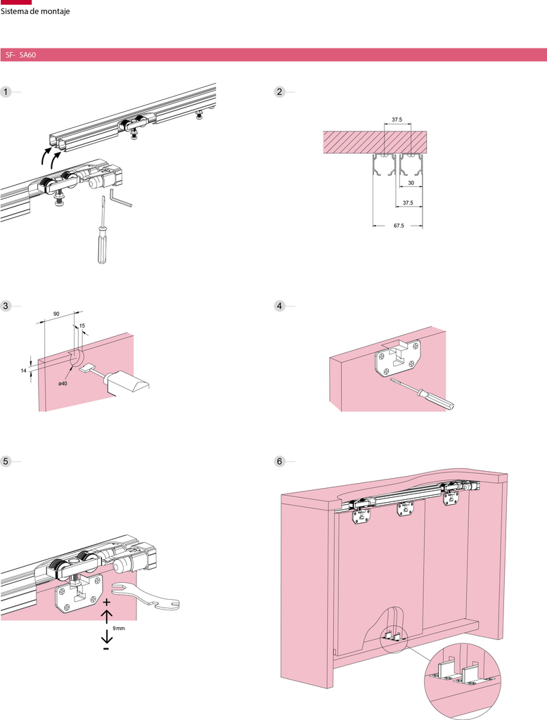 GUIA SAHECO SUPERIOR 2MT   006120 ALU/NA 3
