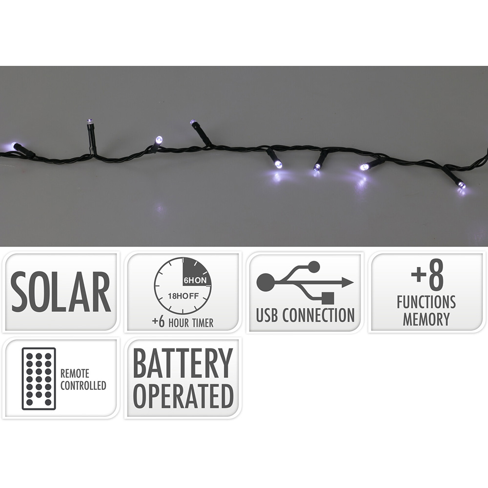 GUIRNALDA SOLAR 400LED BLANCO FRIO 72505