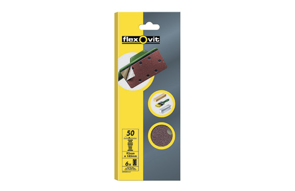 Hoja papel lija rectangular velgrip 6 uds