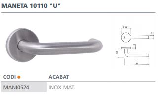 MANILLA ROSETA INOX 304     10110 'U' 2