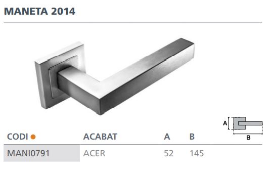 MANIVELA 2014 ROSETA CUADR.ACERO CARVI 2