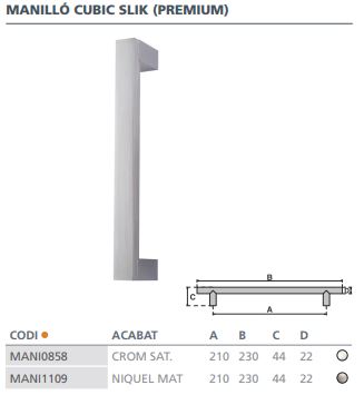 MANILLON CUBIC SLIK 210MM CR.SAT. C349 3