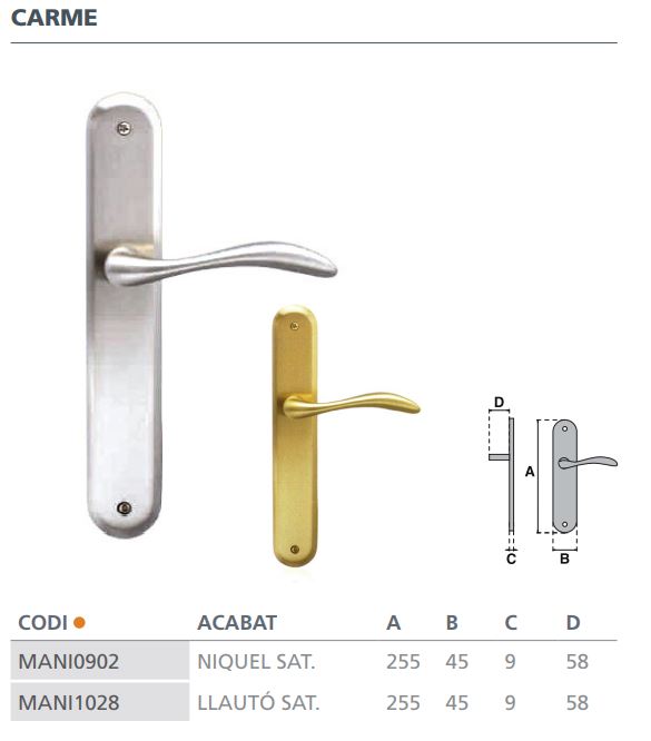 MANIVELA CARMEN LAT.SAT. PLACA 63000109 2