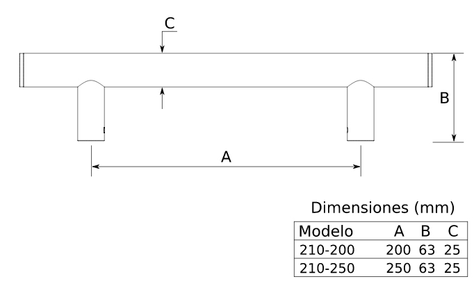 MANILLON INOX MATE 0210 0250 PM TUBO 2