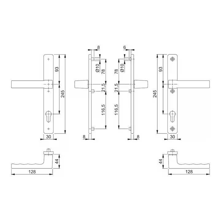 MANILLA TOULON ESTRECHA BOC.85  F-9 INOX 2
