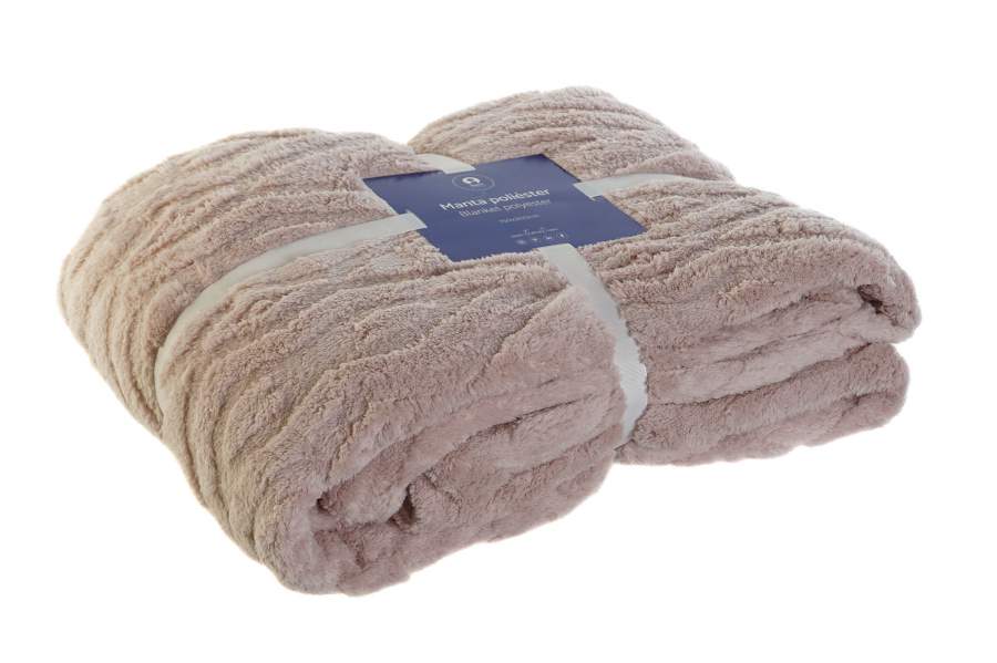 MANTA POLI. 150X200 250GS ROMB. ROSA