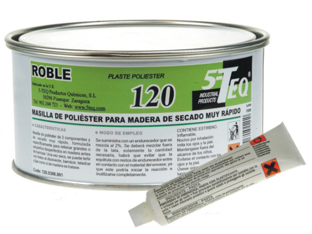 MASILLA PLASTE POLIESTER 120 NOGAL
