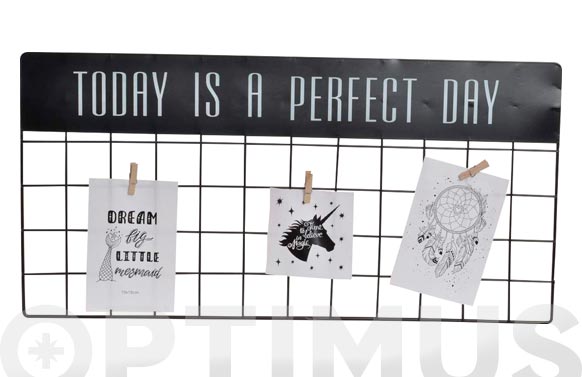 MEMO METAL 5 PINZAS 60X30 CM NEGRO MF-153701 1