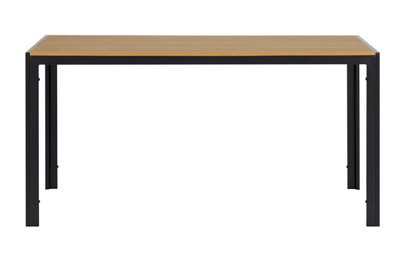 MESA ALUMINIO POLYWOOD NEG150 X 90 CM