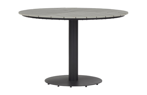 MESA METALICA POLYWOOD NEGÚ 113 CM