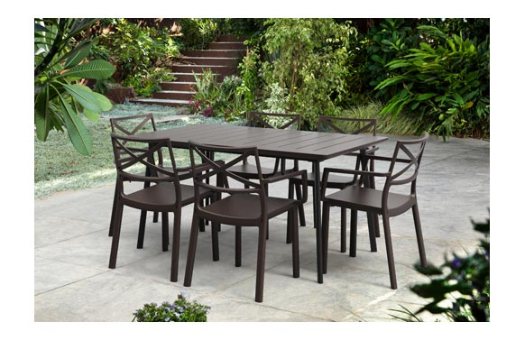 MESA RECTANGULAR METALEA  146 X 87 CM