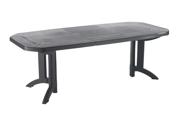 MESA RESINA EXTENSIBLE VEGA ANTRACITA 165-220 X 100 CM 52056102 1