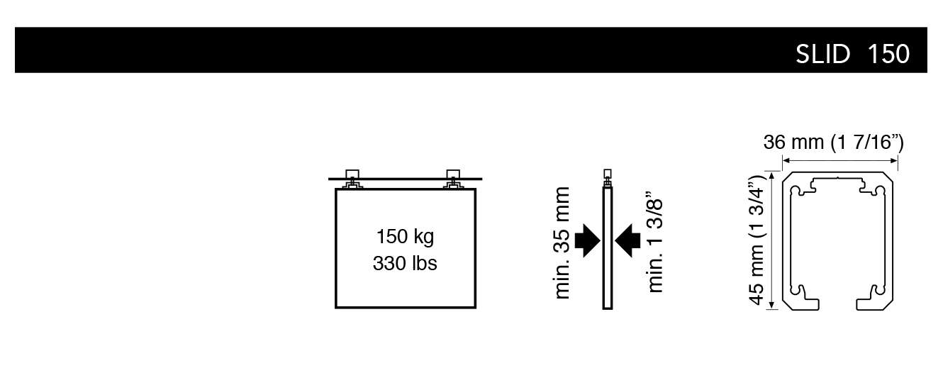 MTS. PERFIL SLID-150 NATURAL KLEIN 2818 2