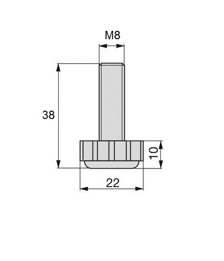 NIVELADOR M8 HEXAGONAL       CIN.3000405 2