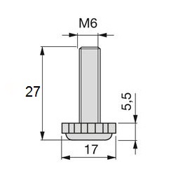 NIVELADOR M6X27 REG.EXTERIOR    3050005 2