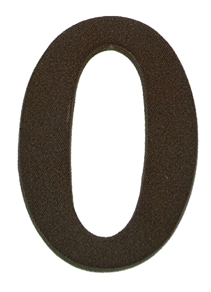 Numero 0 cromo mate   100 mm3804020-blis