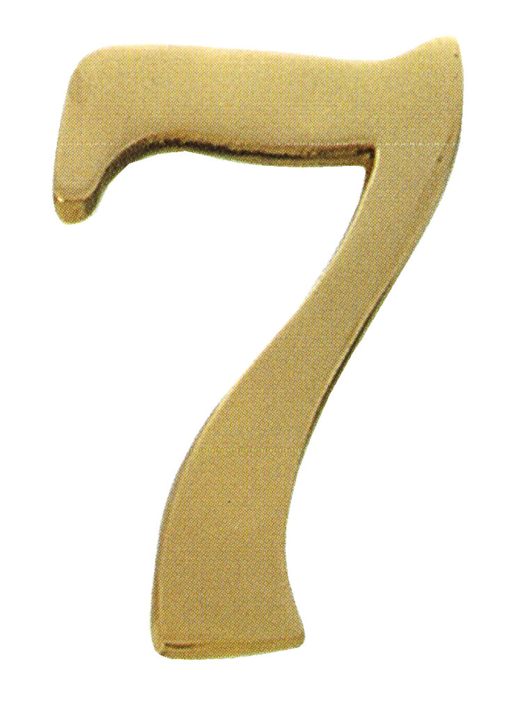Numero 7 negro rusti. 100 mm3871120-blis